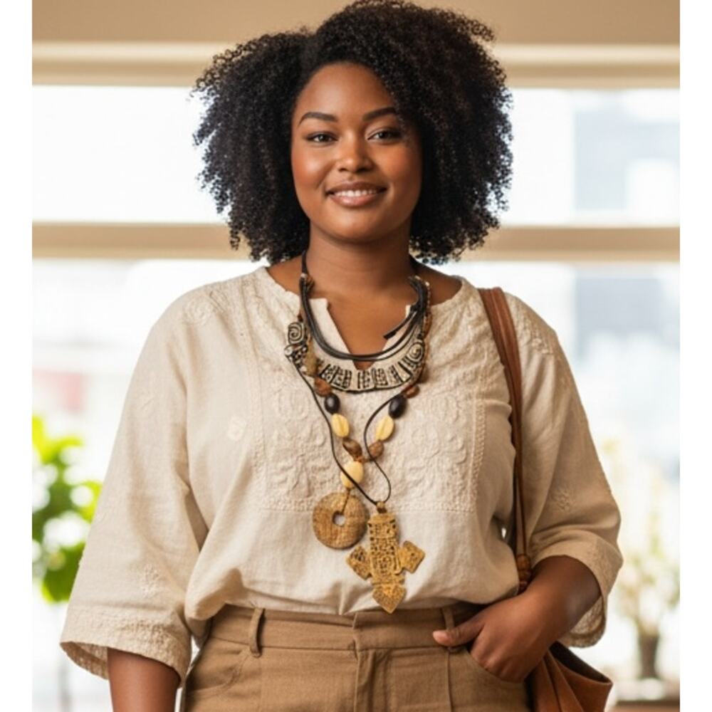 Boho Statement Necklace Bundle (4) | Tribal, Wood, Pendant & Layered Styles